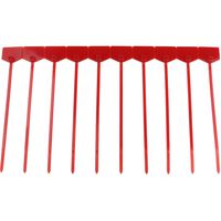 Ogrmar 100pcs Cable Label Mark Tag/Ethernet Wire Zip Ties Cable with Marking Label (Red)