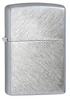 Zippo Personalized Chrome Windproof Lighter Custom Message Engrave (Brushed Chrome Herringbone Sweep)
