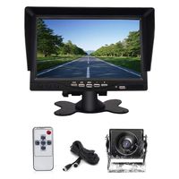 Backup Camera System Kit, 7 Inch HD Reversing Monitor with Wide Angle HD Night Vision IP67 Waterproof Camera Fit for Bus/Truck/Van/Trailer/RV/Vehicles