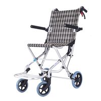 QIDI Wheelchair Fold Light Elderly Travel Aluminum Alloy Small Trolley