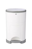 Dekor Classic Hands-Free Diaper Pail | White | Easiest to Use | Just Step - Drop - Done | Doesn't Absorb Odors | 20 Second Bag Change | Most Economical Refill System
