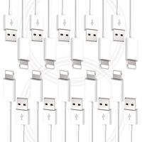 Charging Cables, Pasyou 3FT (1M) USB Cable Fast Charging Syncing Charger Cords Data Lines Certified Durable Wires Compatible for Phone Xs Max XR X/ 8 Plus/ 7Plus/ 7/ 6s Plus/ 6 Plus - 10 Pack