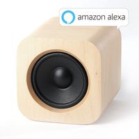 Sugr Cube Minimalist Wi-Fi Speaker with Amazon Alexa, Spotify Connect and Touch Control,Maple Wood