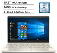 HP 15.6" HD Touchscreen Laptop, Intel Core i5-8265U up to 3.9GHz, 16GB DDR4 Memory, 1TB M.2 Solid State Drive, B&O Play Audio, Wireless-AC, Bluetooth, Windows 10, Gold