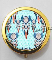 BlackKey Dream Catcher 3-Compartment Decorative Pocket Gift Box Case Organizer for Pill, Color 2 -1071