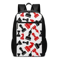 O-X_X-O Unisex Classic Lightweight Polyester Chess Pattern Backpack School Rucksack Travel Backpack College School Bags Laptop Backpack 17 Inches