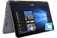 ASUS Vivobook Flip 11.6" HD 2 in 1 Touchscreen Laptop Computer, Intel Celeron N3350 up to 2.4GHz, 4GB RAM, 64GB emmc + 128GB SD, WIFI, Bluetooth 4.1, Type-C, HDMI, Fingerprint Reader, Windows 10 S