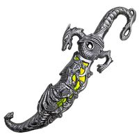 Ace Martial Arts Supply Saint George Dragon Saber Fantasy Knight Sword (2nd Generation Yellow 10" Dagger)