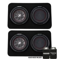 Kicker 43TCWRT84 CompRT8 8-inch (30cm) Subwoofer in Thin Profile Enclosure, 4-Ohm Bundle