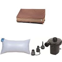 Duck Covers Ultimate Patio Loveseat Cover, 70-Inch with Duck Dome Airbag, 66"L x 36"W and Duck Dome Airbags Electric Air Pump