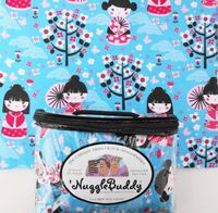 'NUGGLEBUDDY Microwaveable Moist Heat & Aromatherapy Organic Rice Pack."Kimono" Fabric with JAPANESE CHERRY BLOSSOM Aromatherapy.