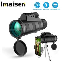 Monocular Telescope, 40x60 High Power HD with Smartphone Holder & Tripod - Heavy Duty, Waterproof Monocular with BAK4 Prism Dual Focus for Bird Watching, Hunting, Camping, Sports, Concerts,