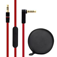 Bluelark Original Replacement Audio Cable Beats 3.5mm Cord Wire with Mic and Control + Small Earphone Case for Beats by Dr Dre Headphones Solo/Studio/Pro/Detox/Wireless/Mixr/Executive/Pill