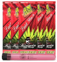 Kingpin Pure Hemp Flavored Wraps (Laid Back, 5 Packs) with Rolling Paper Depot XL Kewltube