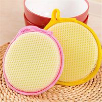 Iuhan Double Side Kitchen Cleaning Dish Washing Scouring Pad Sponge Scrubber(Color Random) (10PCS)
