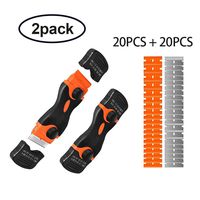 Gayisic Razor Blade Scraper, 2 in 1 scraper tool with 40 Pcs Plastic Steel Razor Blades for Stickers Labels Decals Glass Window Cooktop Paint Other Hard Surface Cleaning Scraper (Black)