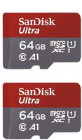 SanDisk 64GB X2 (128GB) MicroSD HC Ultra Uhs-1 Memory Card