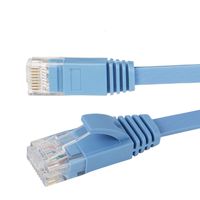Cat 6 Ethernet Cable 50 ft, Flat Internet Network LAN Patch Cords Solid Cat6 High Speed Computer Wire with Clips and Snagless Rj45 Connectors for Router, Modem Faster Than Cat5e Cat5, 50 Feet