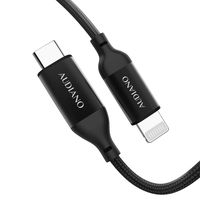 USB C to Lightning Cable 3.3ft iPhone 11 Charger [Apple MFi-Certified] Durable Nylon Braided PD Fast Charging Cable, AUDIANO iPhone Cable Compatible with iPhone 11 Pro/XS/8 Plus/iPad/Airpods Pro