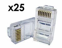 kenable RJ45 Cat5e Ethernet LAN Crimps Ends for Networks [25 Pack]