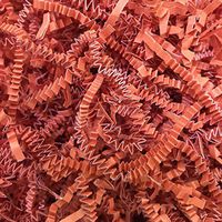 Black Cat Avenue 1/2 LB Orange Crinkle Cut Paper Shred Filler for Gift Wrap and Basket Filler