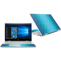 MightySkins Skin Compatible with HP Envy x360 Convertible 15" (2018) - Blue Vintage | Protective, Durable, and Unique Vinyl Decal wrap Cover | Easy to Apply, Remove | Made in The USA