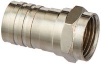 Morris Products Type F Coaxial Connector - Crimp On to Prepared Cable End - for Permanent Coaxial Cable Terminations - Zinc Die Cast - RG6-10 Pack
