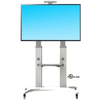 NB North Bayou Heavy Duty Universal Mobile TV Stand for Flat Screens 55" - 80 inch LCD LED OLED Televisions VESA Mount up to 125 lbs (White)