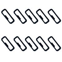 ECSEM Replacement Silicon Fastener Ring Connector Security Loop Compatible with Garmin Vivosmart HR & HR+ Wireless Activity Wristband ONLY(10, Black)