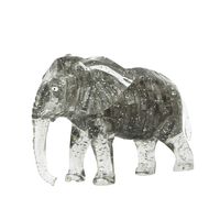 Shuohu 3D Elephant Model DIY Animal Crystal Puzzle Jigsaw Gift Gadget Children Gift IQ Toy Gray
