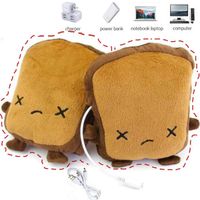 USB Hand Warmers Cute USB Heating Gloves Half Wearable Fingerless 5V USB Powered Heated Hand Warmer Gloves with Gift Box for Women and Children Winter Fashion (Brown)