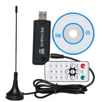SaferCCTV(TM) USB DVB-T & RTL-SDR Realtek RTL2832U & R820T DVB-T Tuner Receiver MCX Input Antenna for SDR Radio Receiver Scanner HAM Radio Windows7 FM Tracking Air Craf Software Defined Radio Mac