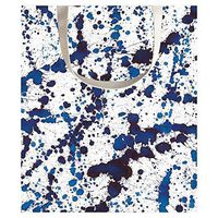 Caspari Splatterware Large Gift Bag in Blue - 1 Each