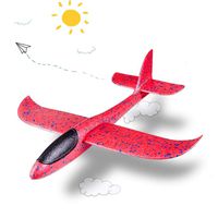 HONGKIT Birthday Gift for 4-7 Year Old Boy,Glider Plane Throwing Airplane for 4-7 Year Old Kids Outdoor Riding Toys for 4-7 Year Old Children Best Gift for Kids RED