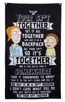 Calhoun Rick and Morty Indoor Wall Banner (30" by 50") (Morty Rant)