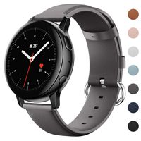 EZCO Leather Bands Compatible with Samsung Galaxy Watch Active 2 / Active/Gear Sport/Galaxy Watch 42mm, Soft Classic Genuine Leather Watch Strap Replacement Wristband Accessories Man Women