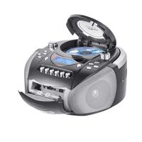 Portable Audio DVD CD Player Cassette Player Recorder DVD U Disk Card Disc Learning Machine MP3 Player (Color : Gray)
