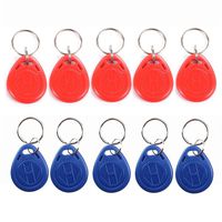WINGONEER EM4100 125KHz RFID EM ID Card Tag Token Key Chain Keyfob Read Only - 10 Pcs
