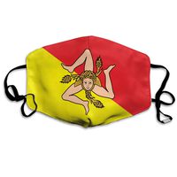 NUNOFOG Sicilian Flag Unisex Safety Masks Washable and Reusable Cleaning Gardening Dust Respirator Mouth Masks for Men Women One Size