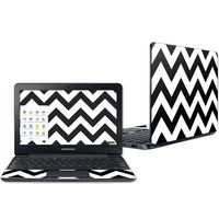 Mightyskins Skin Compatible with Samsung Chromebook 3 11.6" - Black Chevron | Protective, Durable, and Unique Vinyl Decal Wrap Cover | Easy to Apply, Remove, and Change Styles | Made in The USA