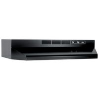 Broan-NuTone 413623 Ductless Range Hood Insert with Light, Exhaust Fan for Under Cabinet, Black, 36"
