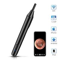 Ear Camera, VSATEN Wireless Digital Otoscope Ear Endoscope, HD WiFi Ear Inspection Camera Earwax Cleaning Tool with 3-Axis Gyroscope, 6 LED Lights for Apple iPhone, iPad & Android Smartphone Tablet