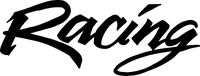 hBARSCI Racing Vinyl Decal - 5 Inches - for Cars, Trucks, Windows, Laptops, Tablets, Outdoor-Grade 2.5mil Thick Vinyl - Black
