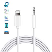 Aux Cord for iPhone 3.5mm Compatible with iPhone Xr/Xs MAX /8Plus/7 Plus 6/6Plus iPod/iPad Adapter Cable to Car/Home Stereo/Headphone/Car Stereo/Speaker/Headphone Adapter Support All iOS System