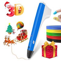 3D Print Pen,Smart 3D Pen Set for Kids with Free Refill Filaments - Intellectual Toy for Boys & Girls, Age 6 & Up DIY & Design Crafting(Blue)