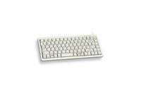 Cherry Electronics G84-4100LCMDE-0 Series G84-4100 Ultraslim Keyboard, USB/PS2 Interface, German 86 Keys, 11.10" W x 5.20" D x 1.02" H, Light Gray