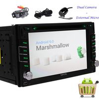 EinCar Android 6.0 Quad Core 6.2'' Touch Screen Car Stereo Radio Receiver Double Din DVD Player in Dash GPS Navigation Head Unit Support Mirrorlink WiFi Bluetooth + Free Front & Backup Camera