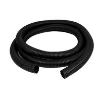 uxcell Corrugated Tube Bellows Pipe Wire Protector 42mmx35mm Dia 3.8m Black