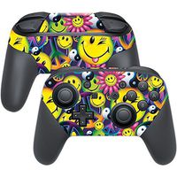 MightySkins Skin Compatible with Nintendo Switch Pro Controller - Peace Smile | Protective, Durable, and Unique Vinyl Decal wrap Cover | Easy to Apply, Remove, and Change Styles | Made in The USA