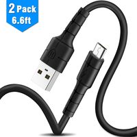 Android Micro USB Cable,[2Pack 6.6FT] Micro USB to USB A High Speed Charger&Sync Cable Cord for PS4, Xbox, PS Vita, Kindle Fire, Echo Dot, E-Readers, Samsung Galaxy S3/S4/S6/Edge/S7, LG, Motorola